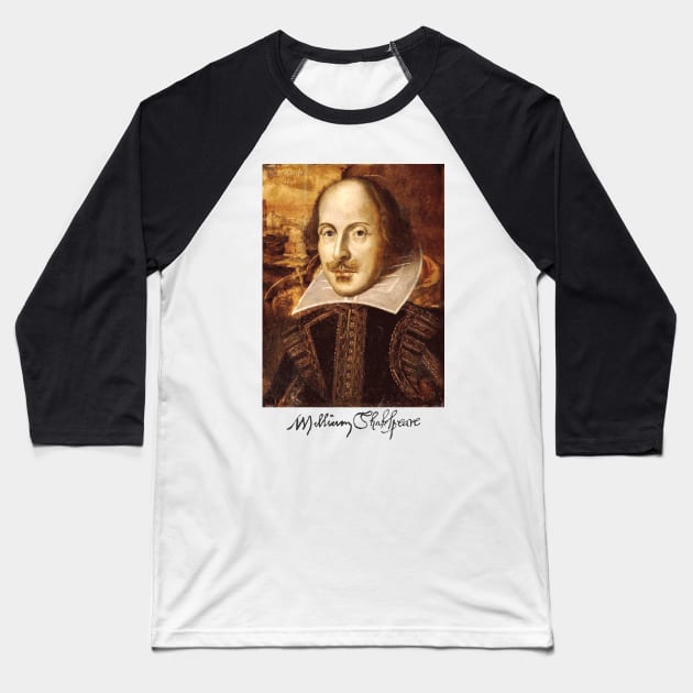 William Shakespeare - 19th Century Portrait of the Bard Baseball T-Shirt by Naves